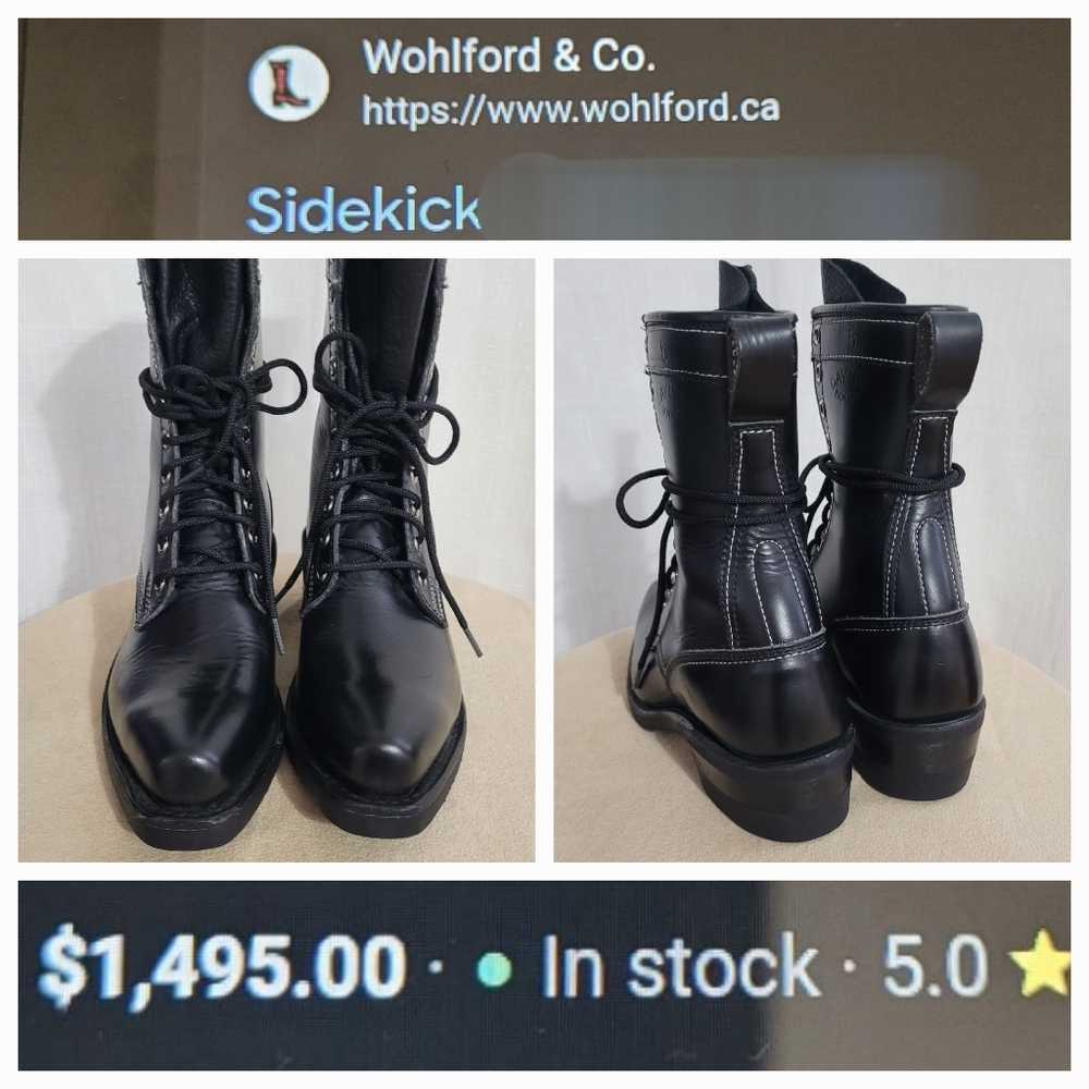 DAKOTA SideKicks  Leather Boots /NEW / 7 / 7.5
